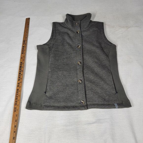 Woolrich Vest Womens Size Large Gray Button Front Fleece Lined Fall Cold Preppy - Picture 4 of 16
